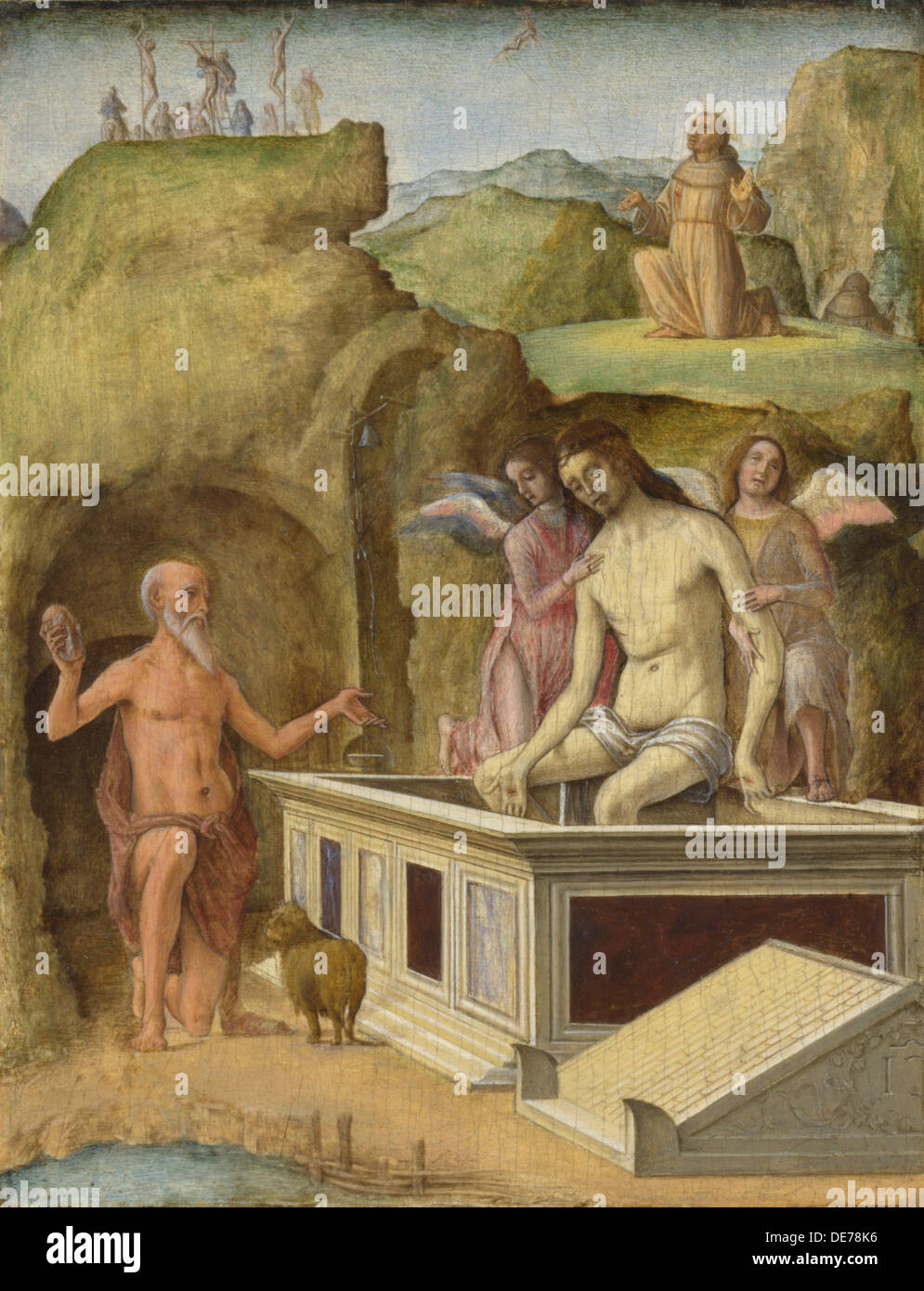 Il Cristo morto, c. 1490. Artista: de' Roberti, Ercole (c. 1450-1496) Foto Stock