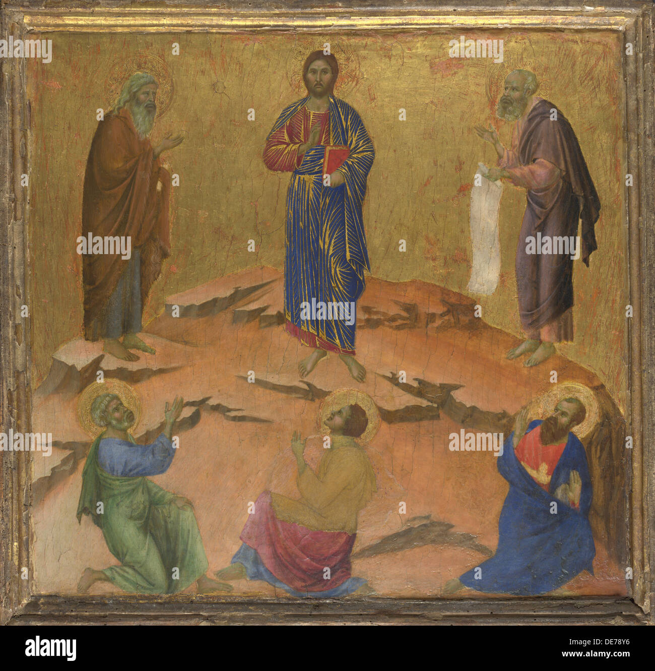 La Trasfigurazione di Gesù, 1308-1311 ca. Artista: Duccio di Buoninsegna (1260-1318) Foto Stock
