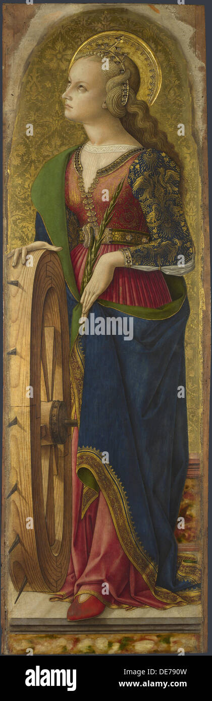 Santa Caterina di Alessandria, 1476. Artista: Crivelli Carlo (c. 1435-c. 1495) Foto Stock
