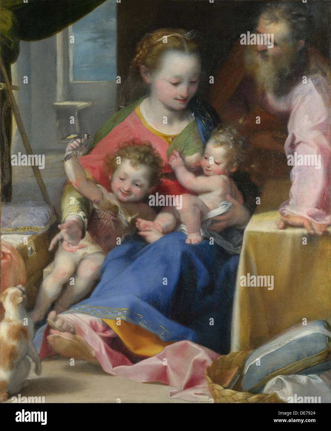 La Madonna del gatto (La Madonna del gatto), ca. 1575. Artista: Barocci, Federigo (1528-1612) Foto Stock