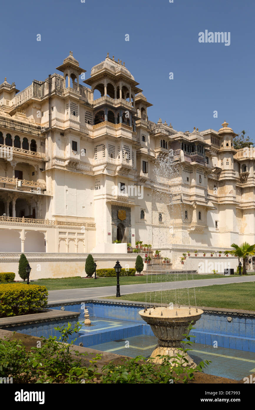 India Rajasthan, Udaipur, City Palace Foto Stock