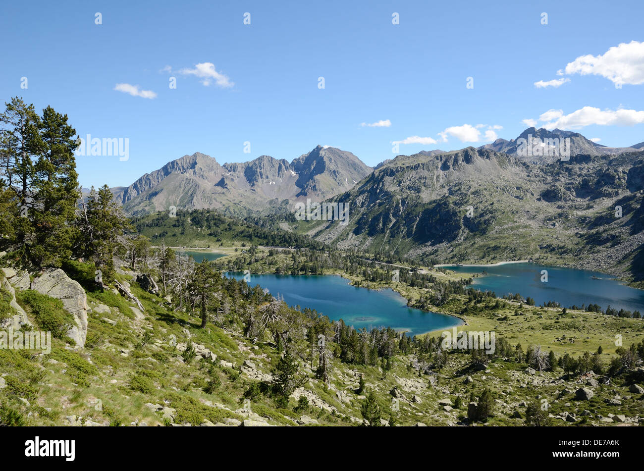 Laghi di montagna dei Pirenei francesi, Neouvielle riserva naturale Foto Stock