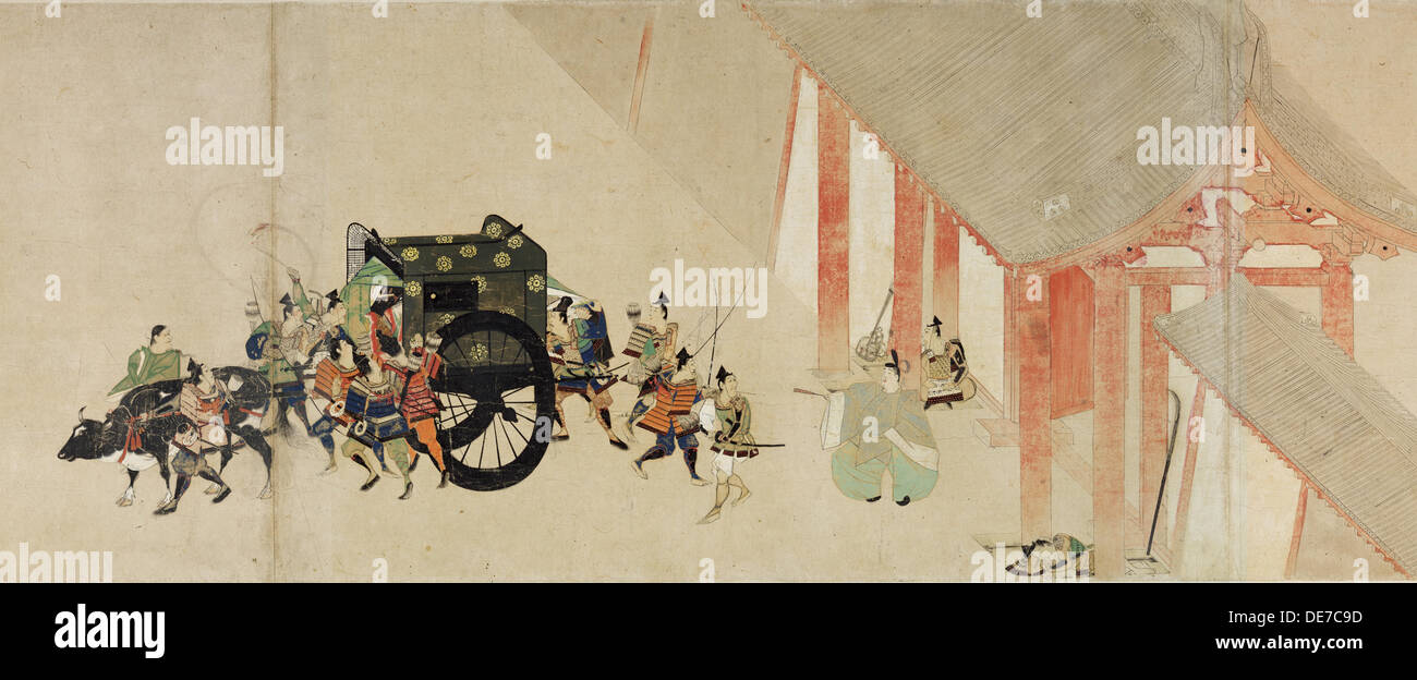 Illustrate il racconto del Heiji Guerra Civile (l'Imperial visita a Rokuhara) 2, di scorrimento del XIII secolo. Artista: Anonimo Foto Stock