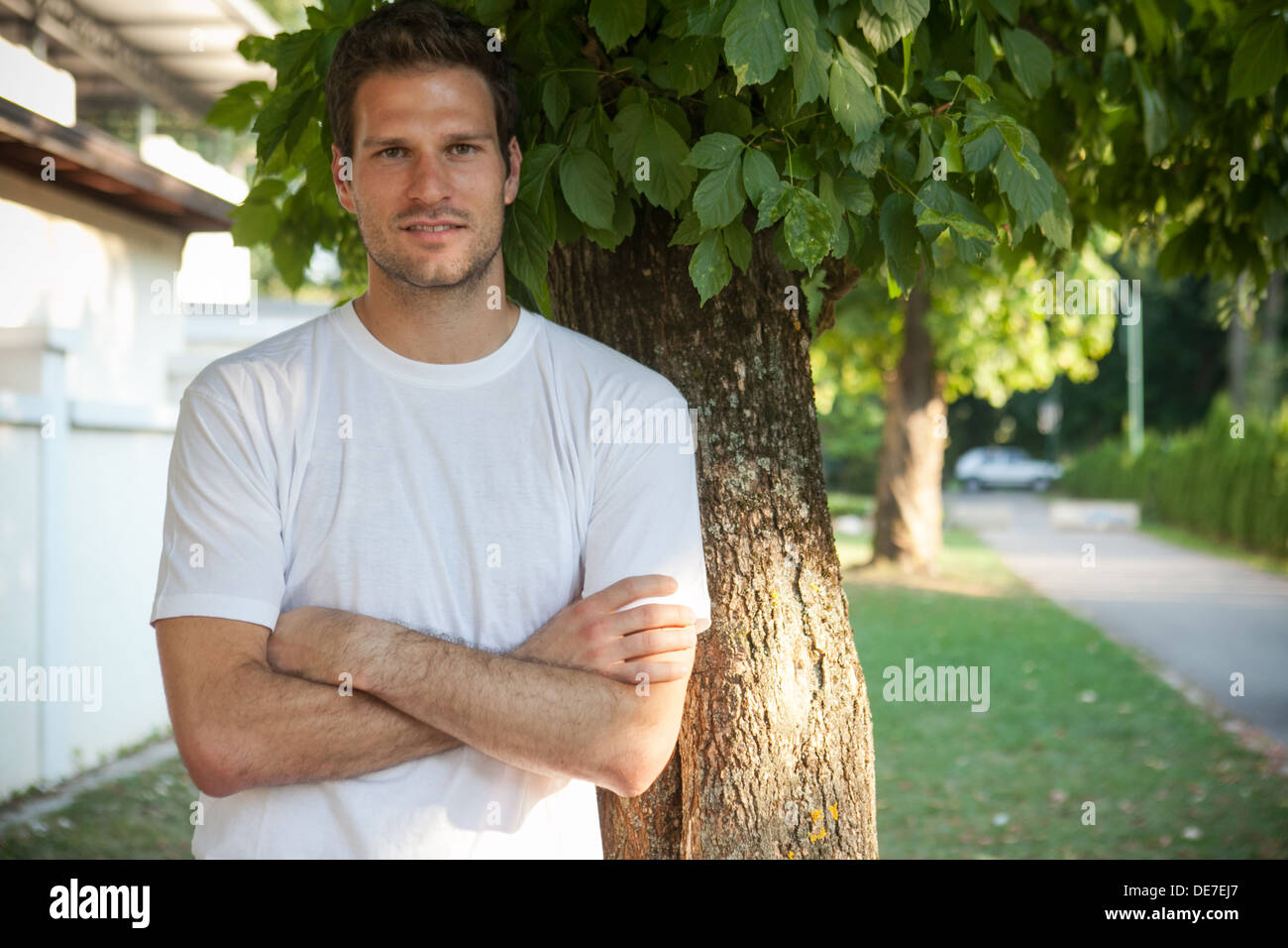 Calciatore bosniaco Asmir Begovic, che suona come un portiere di Premier League club Stoke City e la Bosnia ed Erzegovina Foto Stock