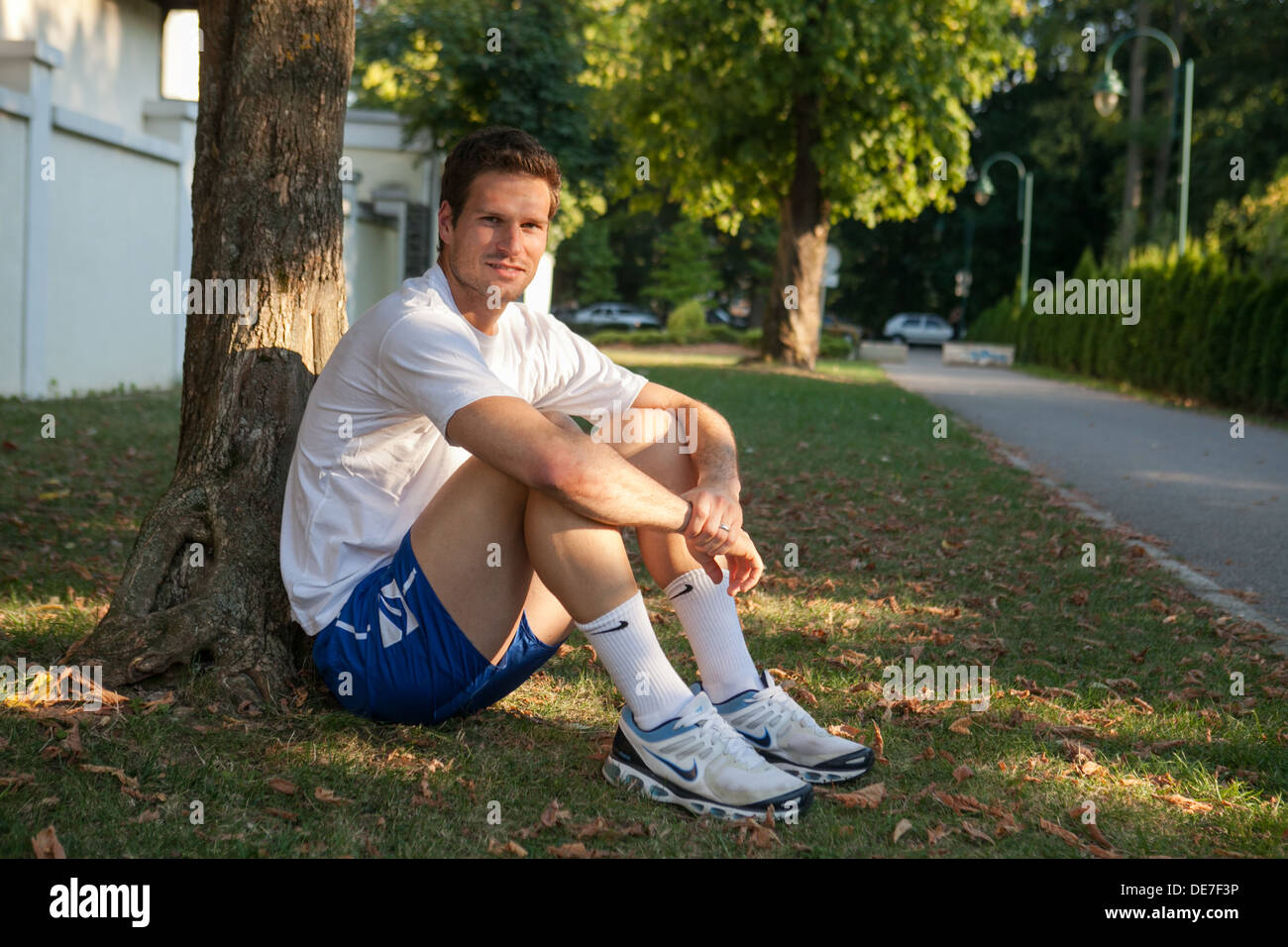 Calciatore bosniaco Asmir Begovic, che suona come un portiere di Premier League club Stoke City e la Bosnia ed Erzegovina Foto Stock