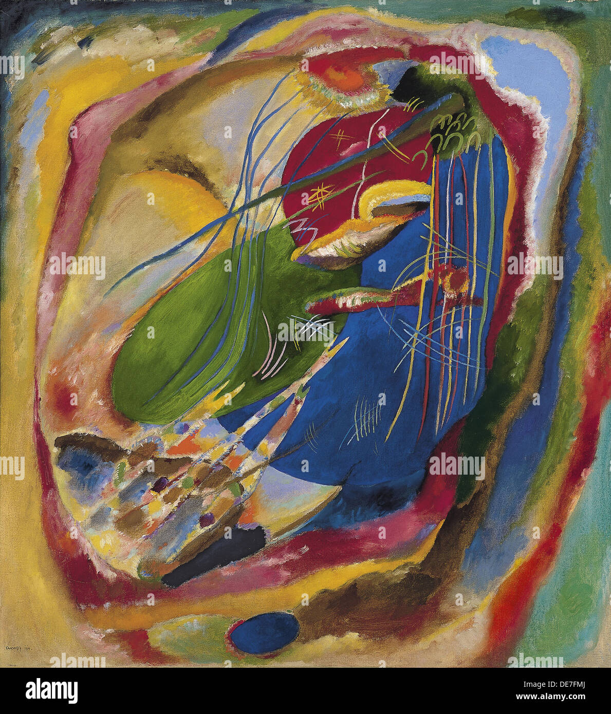 Foto con tre punti, No. 196, 1914. Artista: Kandinsky Wassily Vasilyevich (1866-1944) Foto Stock