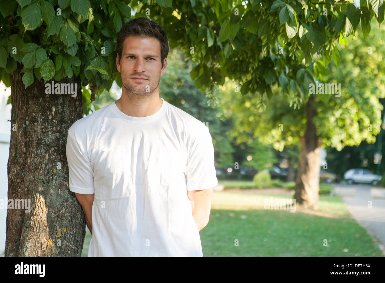 Calciatore bosniaco Asmir Begovic, che suona come un portiere di Premier League club Stoke City e la Bosnia ed Erzegovina Foto Stock