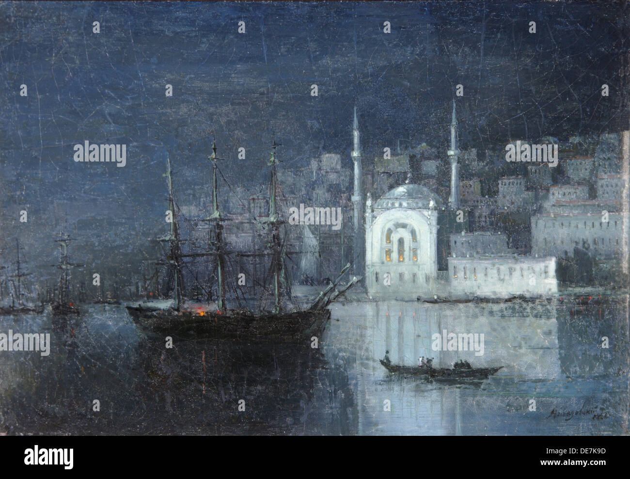 Costantinopoli di notte, 1886. Artista: Aivazovsky Ivan Konstantinovich (1817-1900) Foto Stock