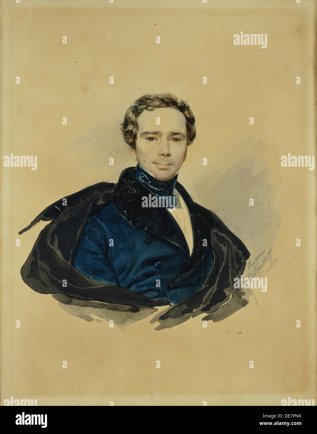 Ritratto del Conte Fëdor Fyodorovich Golitsyn (1794-1854), 1833. Artista: Briullov, Karl Pavlovich (1799-1852) Foto Stock