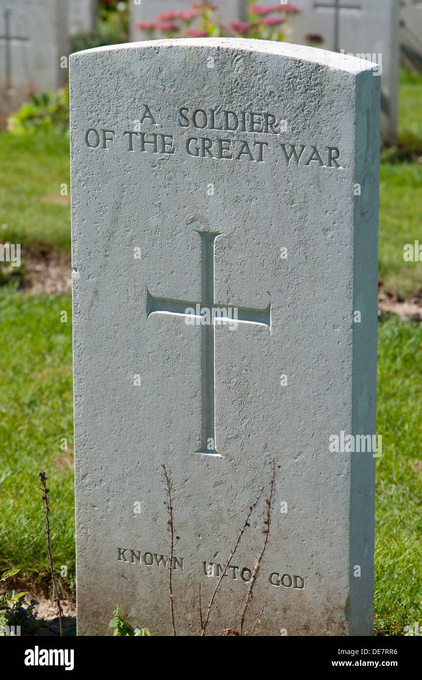 British War Cemetery Connaught cimitero, Thiepval legno, Somme Francia Foto Stock