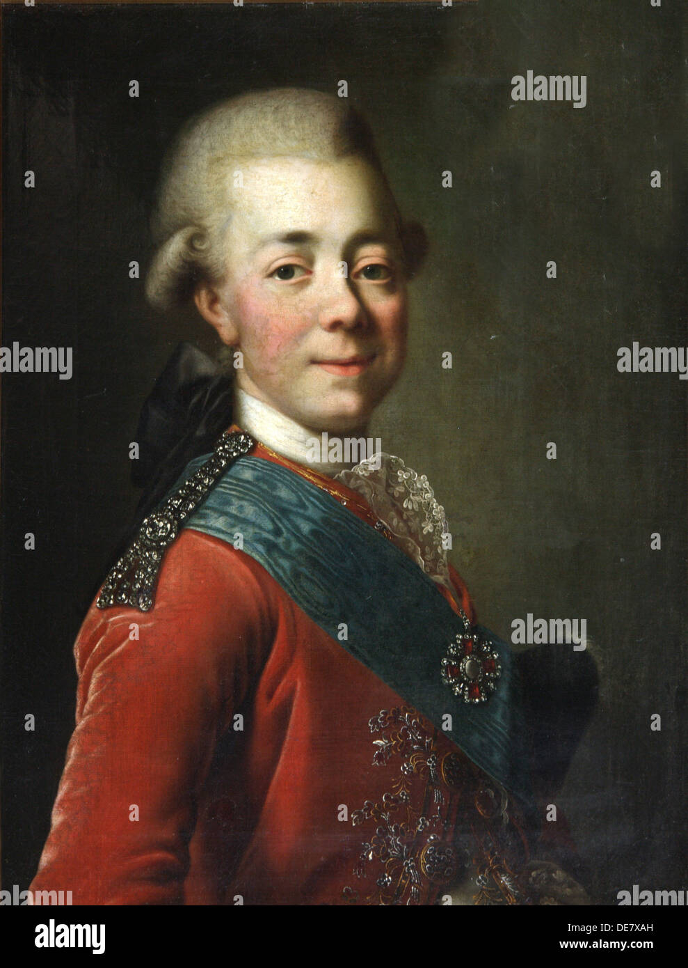 Ritratto del Granduca Pavel Petrovich (1754-1801), 1770s. Artista: Levitsky, Dmitri Grigorievich (1735-1822) Foto Stock
