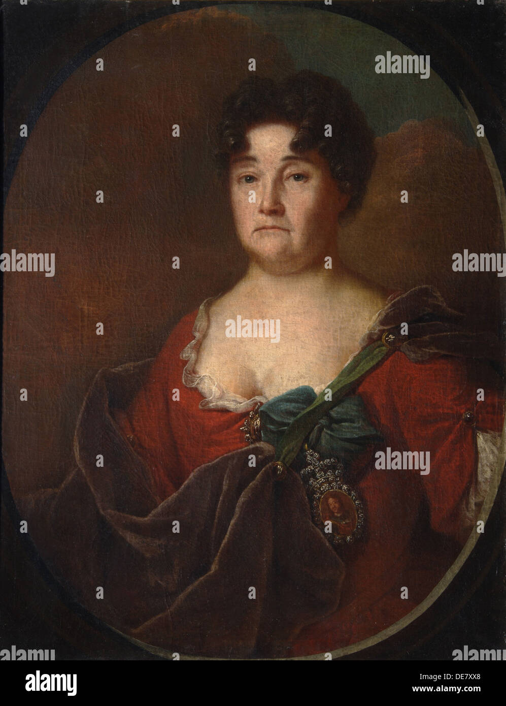 Ritratto della contessa Anastasia Petrovna Golitsyna (1665-1729), née Prozorovskaya, 1728. Artista: Matveyev, Andrei Matveyevich (1701-1739) Foto Stock