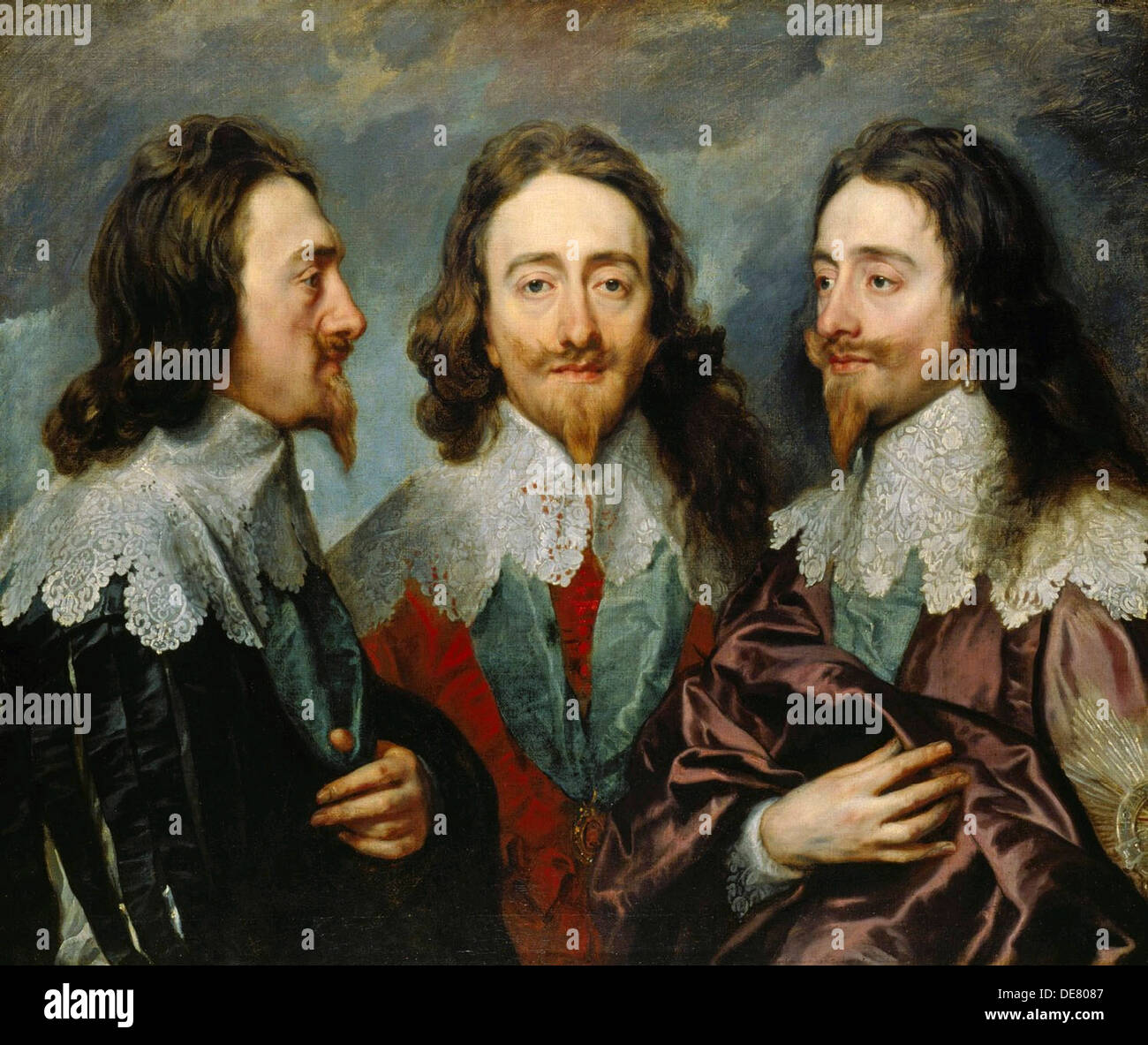 Charles I, re d'Inghilterra (1600-1649), da tre angoli (il triplo ritratto), 1636. Foto Stock