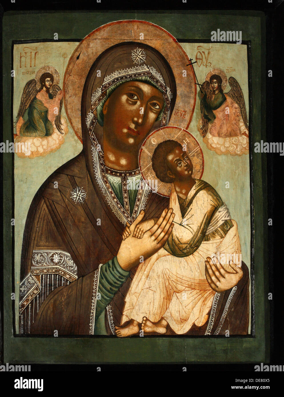 La Madre di Dio della Passione (Strastnaya), del XVII secolo. Artista: icona russa Foto Stock