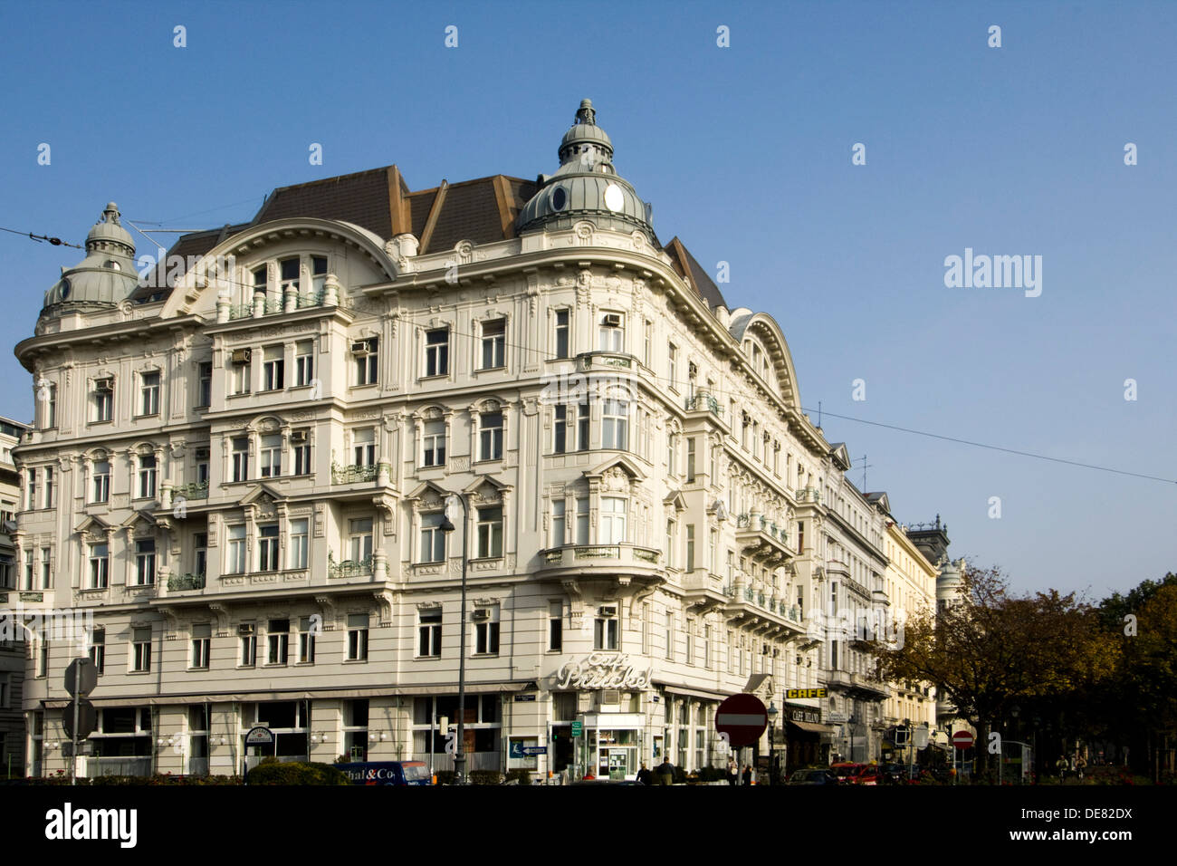 Österreich, Wien 1, Stubentor, im schönen Altbau befindet sich das Cafe Prückel, das Wiener Kaffeehaus an der Ringstraße. Foto Stock