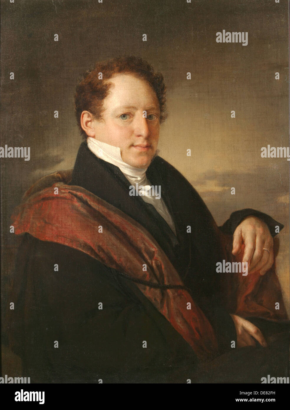 Ritratto di Stepan Dmitriyevich Nechayev (1792-1860), 1830. Artista: Tropinin, Vassili Andreyevich (1776-1857) Foto Stock