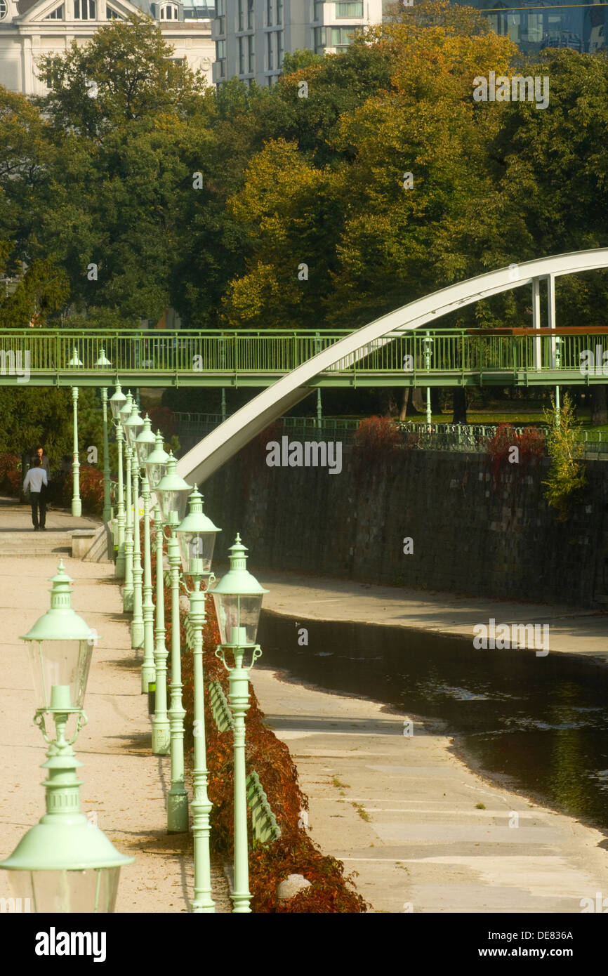 Österreich, Wien 1, promenade am Wienfluss Wiener im Stadtpark Foto Stock