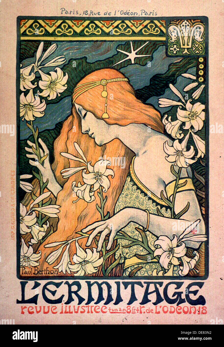 L'Ermitage, revue illustrée, poster, 1897. Foto Stock