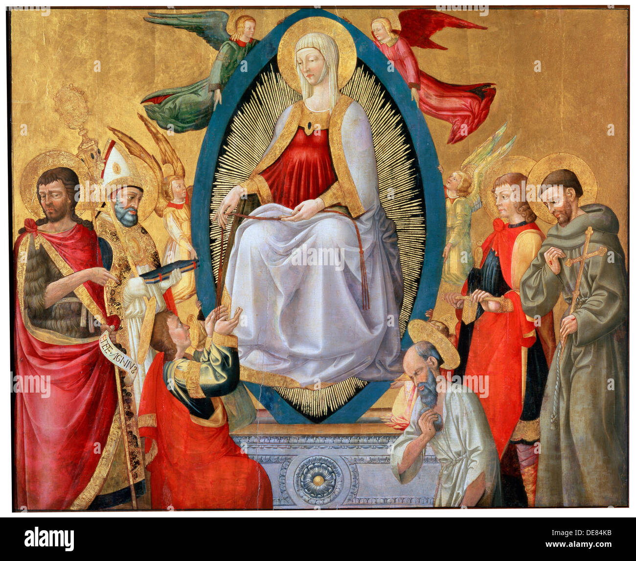 "L'Assunzione della Beata Vergine Maria, 1464-1465. Artista: Neri di Bicci Foto Stock