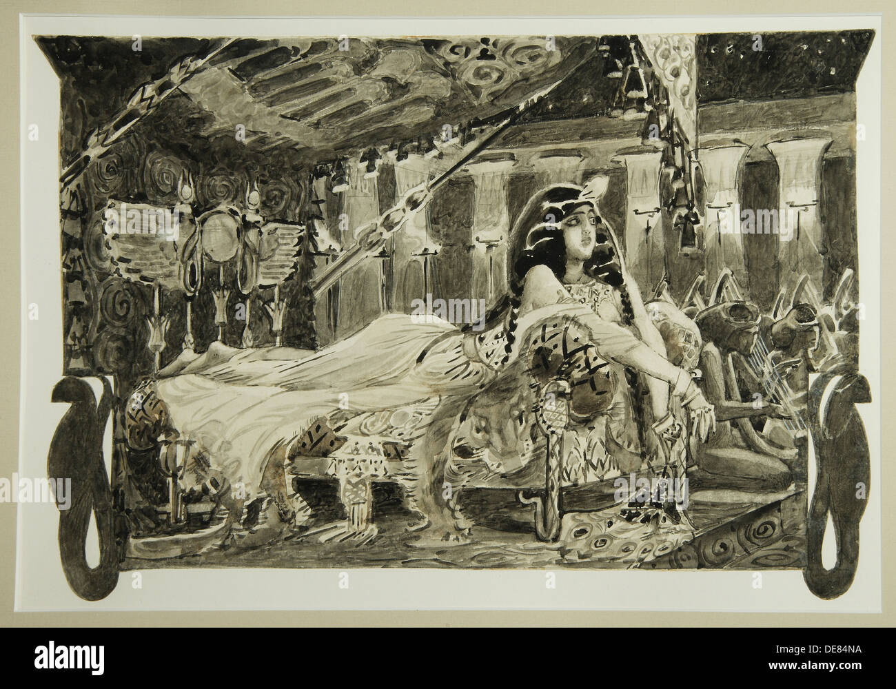 Cleopatra sul letto, 1899. Artista: Vrubel, Mikhail Alexandrovich  (1856-1910 Foto stock - Alamy