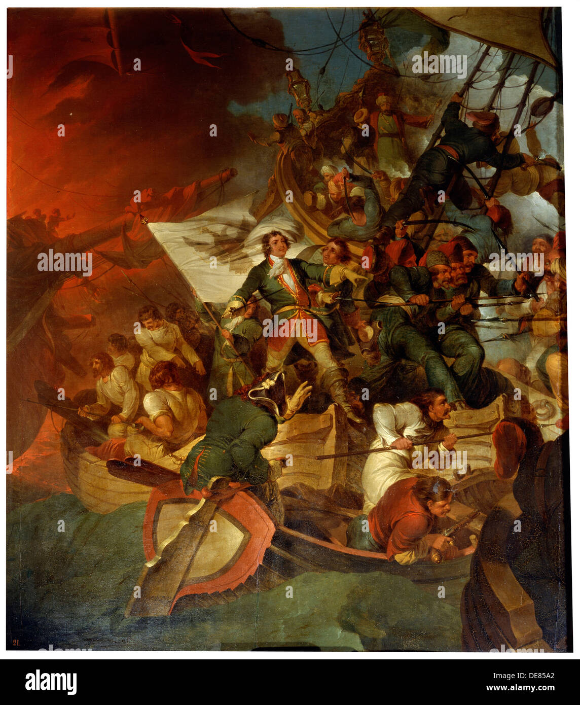 'Assunzione di Azov il 18 maggio 1696', tardo XVIII o xix secolo. Artista: Robert Ker Porter Foto Stock