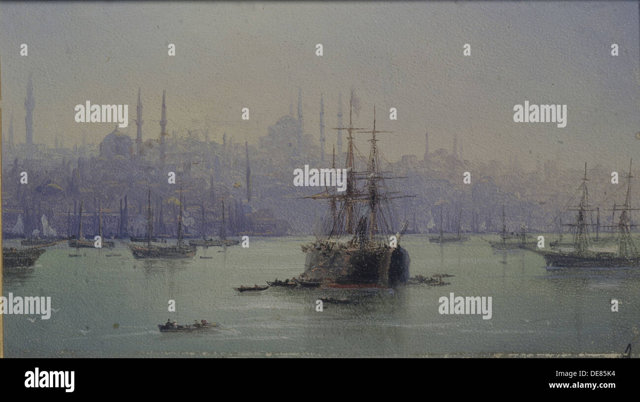 Golden Horn, 1895. Artista: Aivazovsky Ivan Konstantinovich (1817-1900) Foto Stock