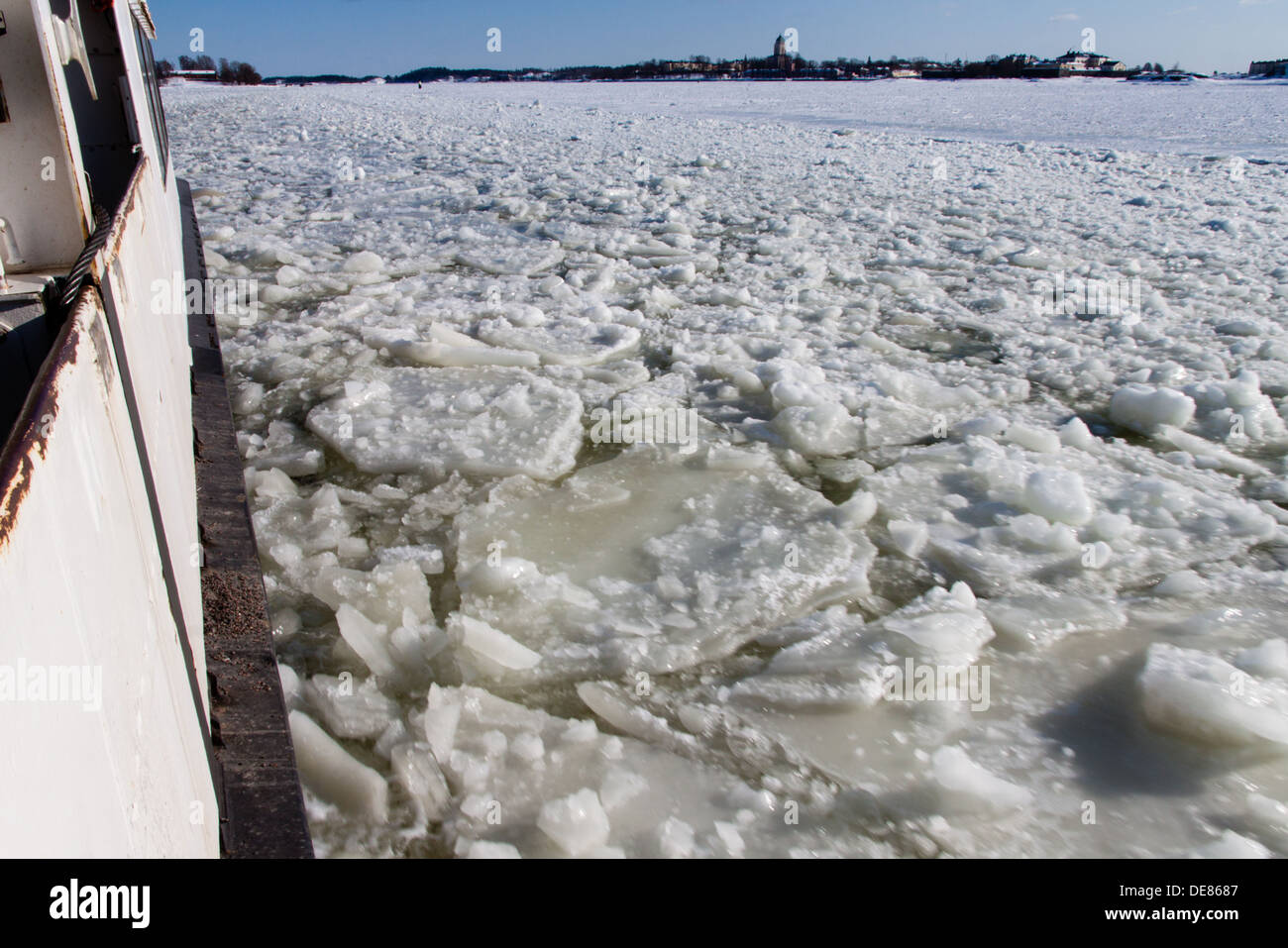 Mare di ghiaccio nel Golfo di Finlandia Foto Stock