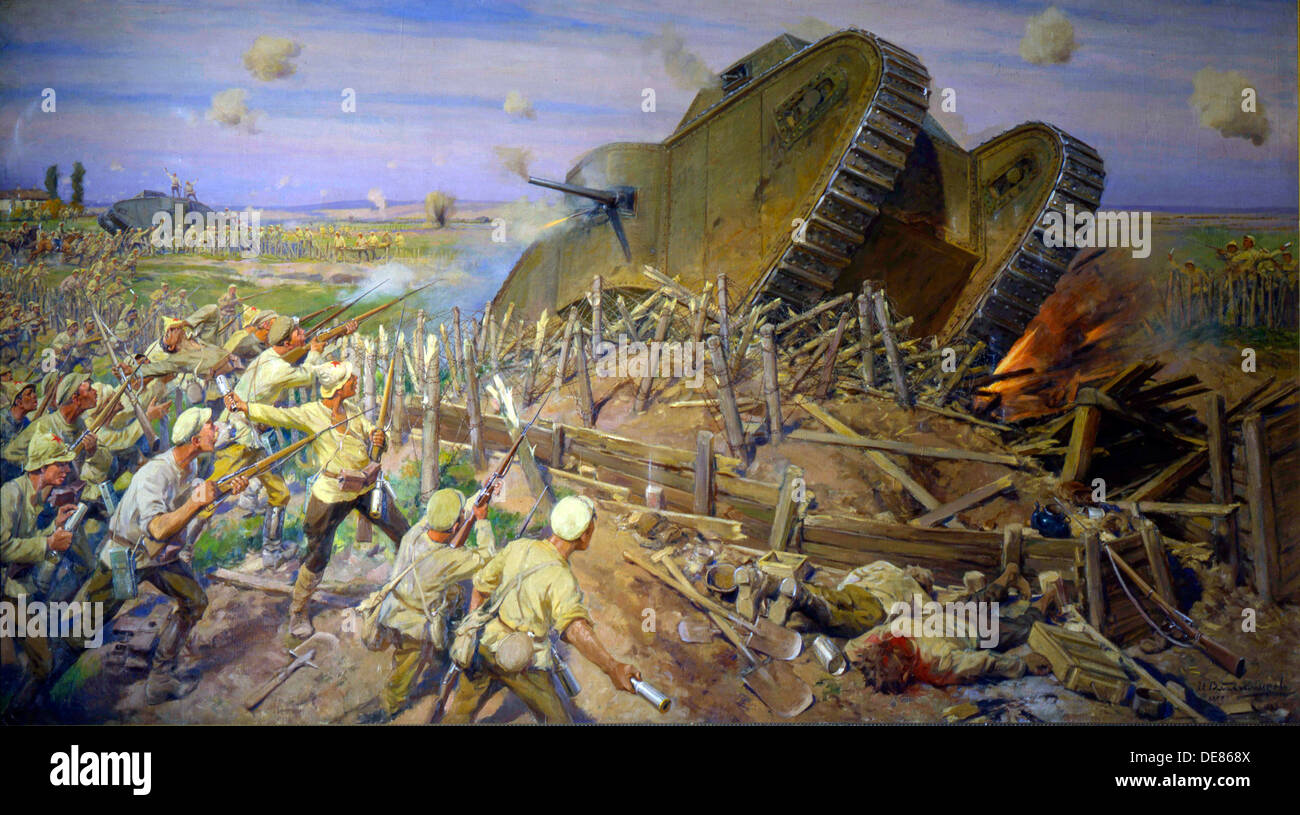 "L'acquisizione di un serbatoio in prossimità Kakhovka', 1927. Artista: Ivan Vladimirov Foto Stock