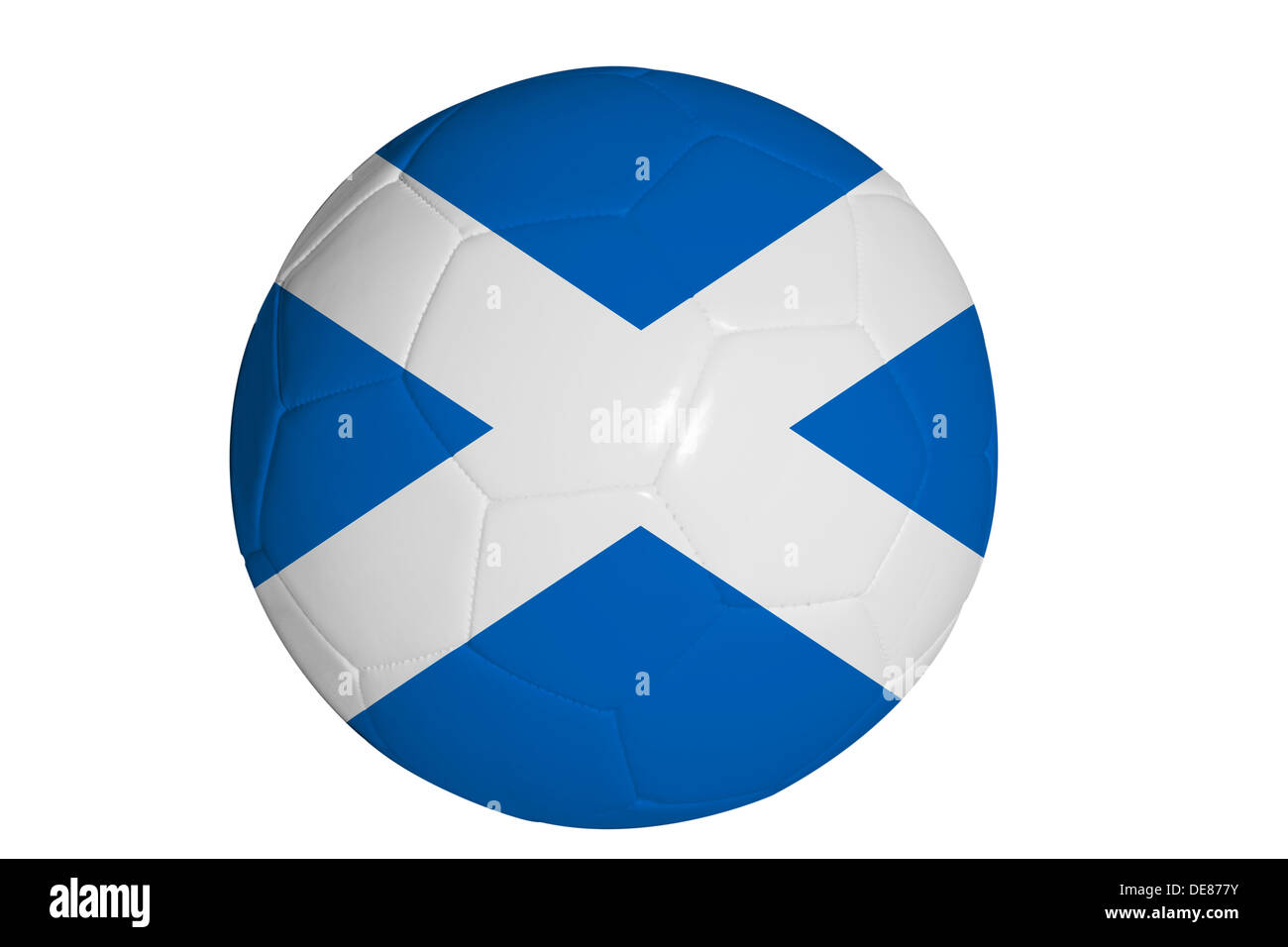 Bandiera scozzese grafica sul pallone da calcio Foto Stock