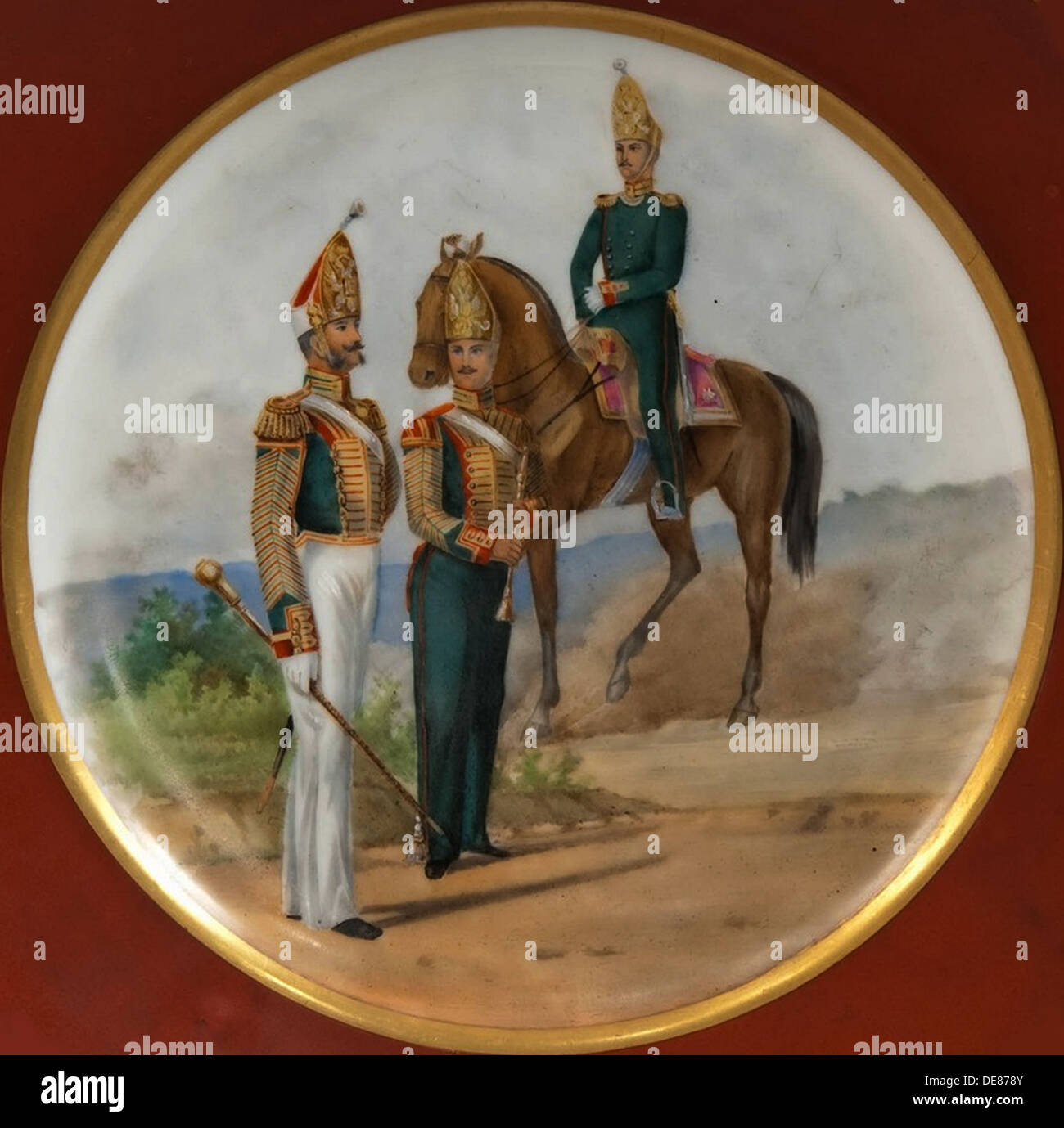 Il russo granatieri (piastra), 1850s. Artista: Anonimo Foto Stock