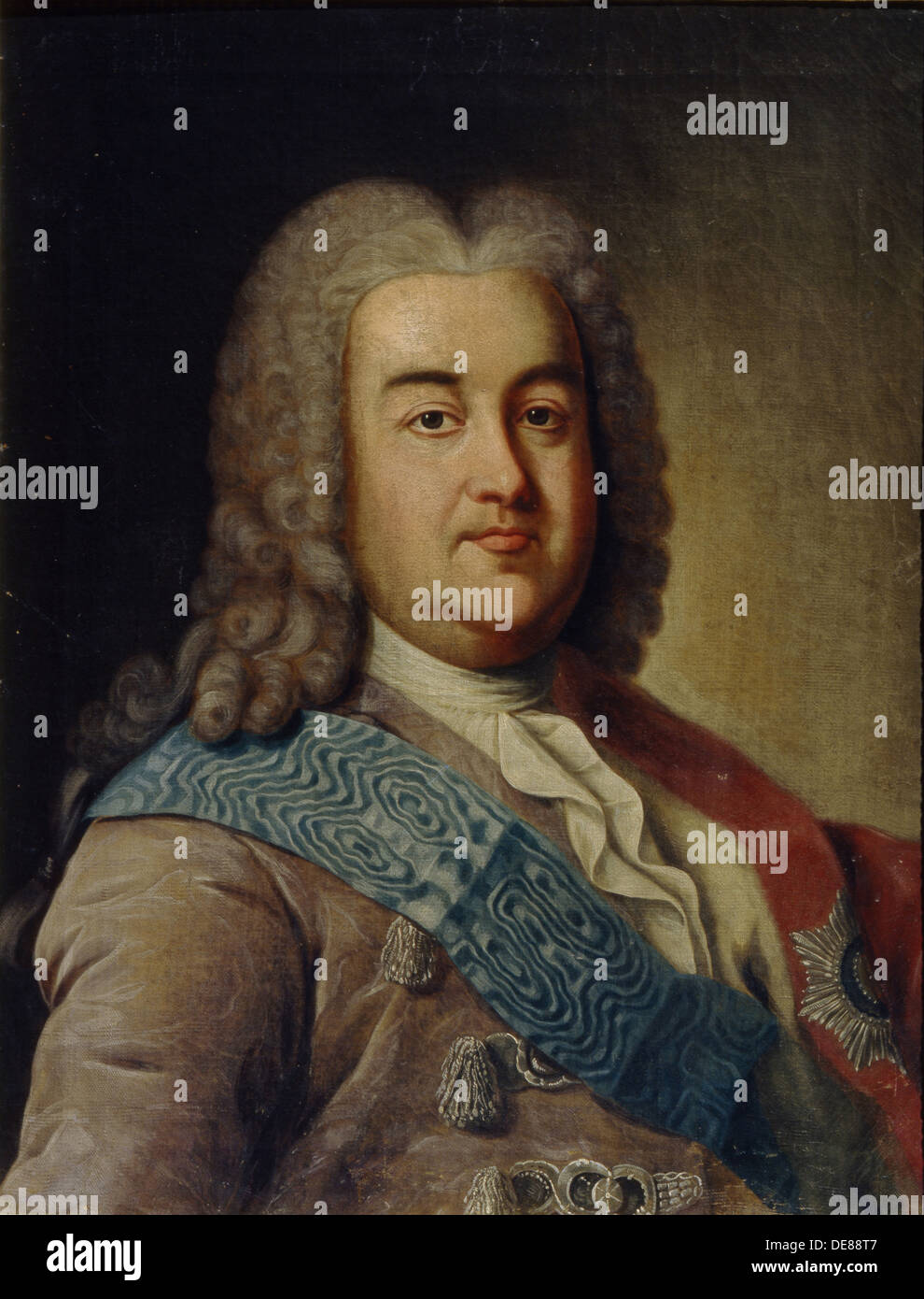 Ritratto del principe Alexey Mikhailovich Cherkassky, 1760s. Artista: Argunov, Ivan Petrovich (1729-1802) Foto Stock