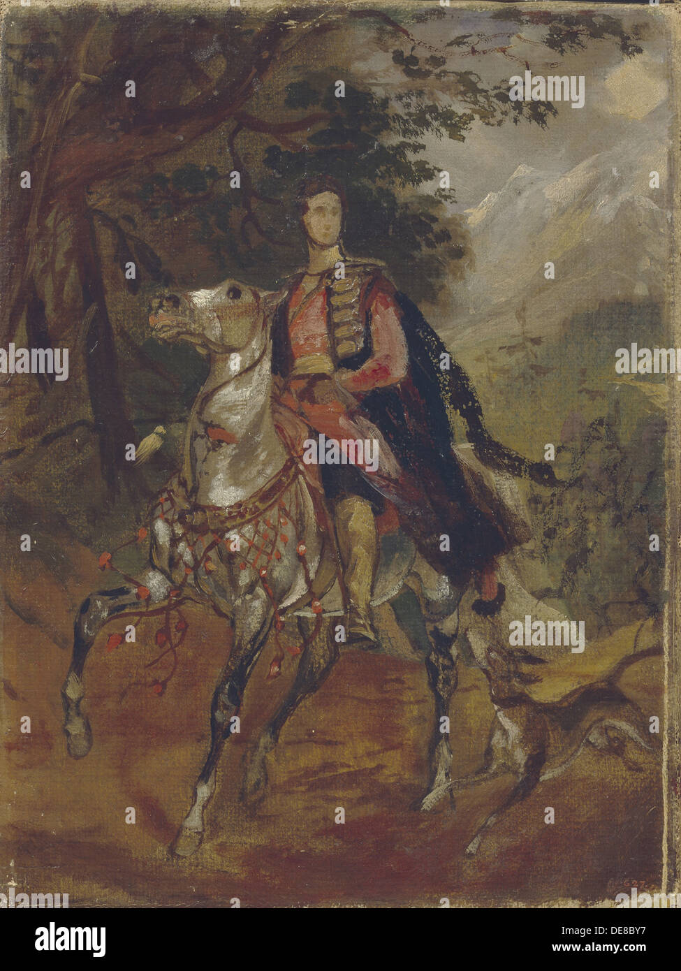 Ritratto del Conte Anatole Nikolajevic Demidov, primo principe di San Donato (1812-1870), c. 1831. Artista: Briullov, Karl Pavlovich (1799-1852) Foto Stock