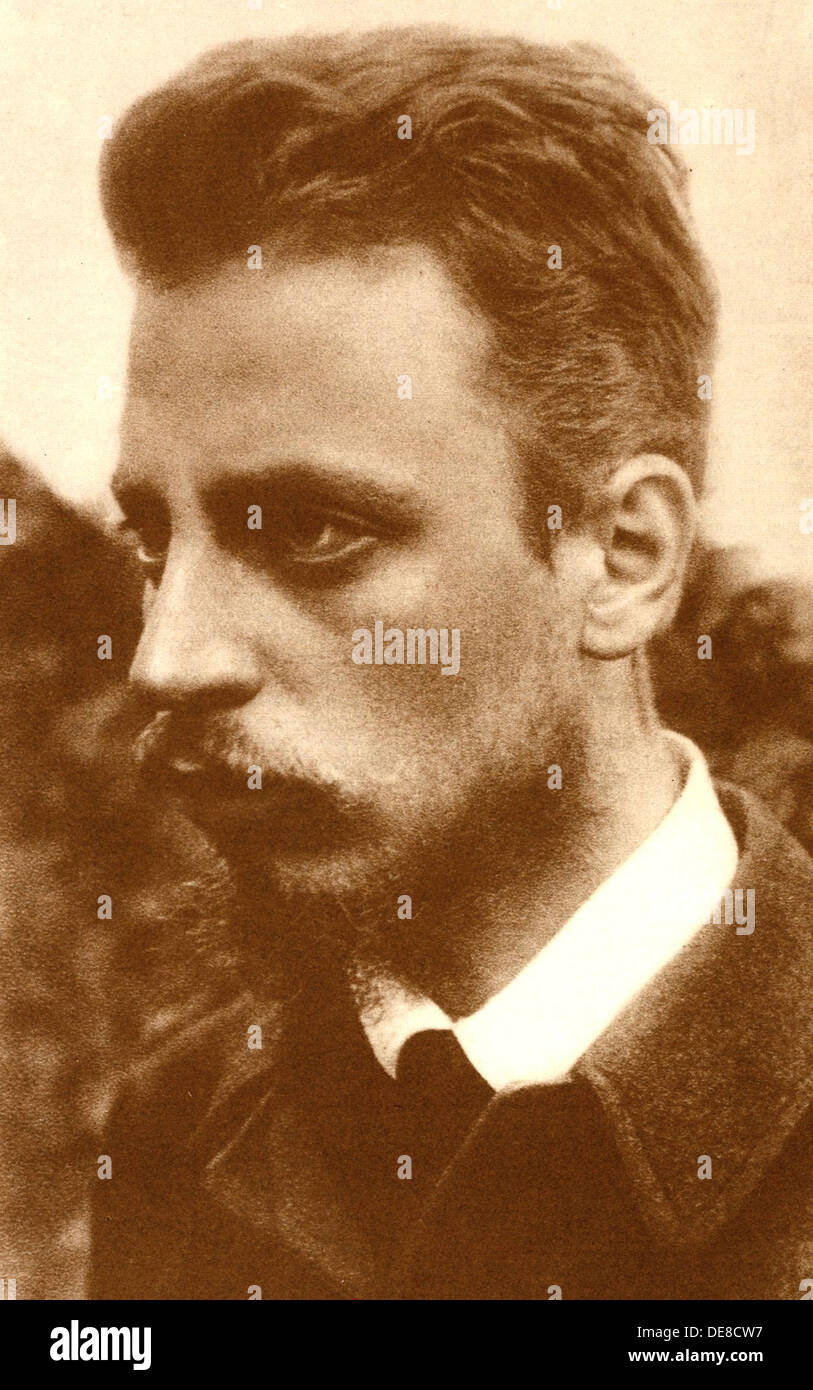 Ritratto del poeta Rainer Maria Rilke (1875-1926), 1900. Foto Stock