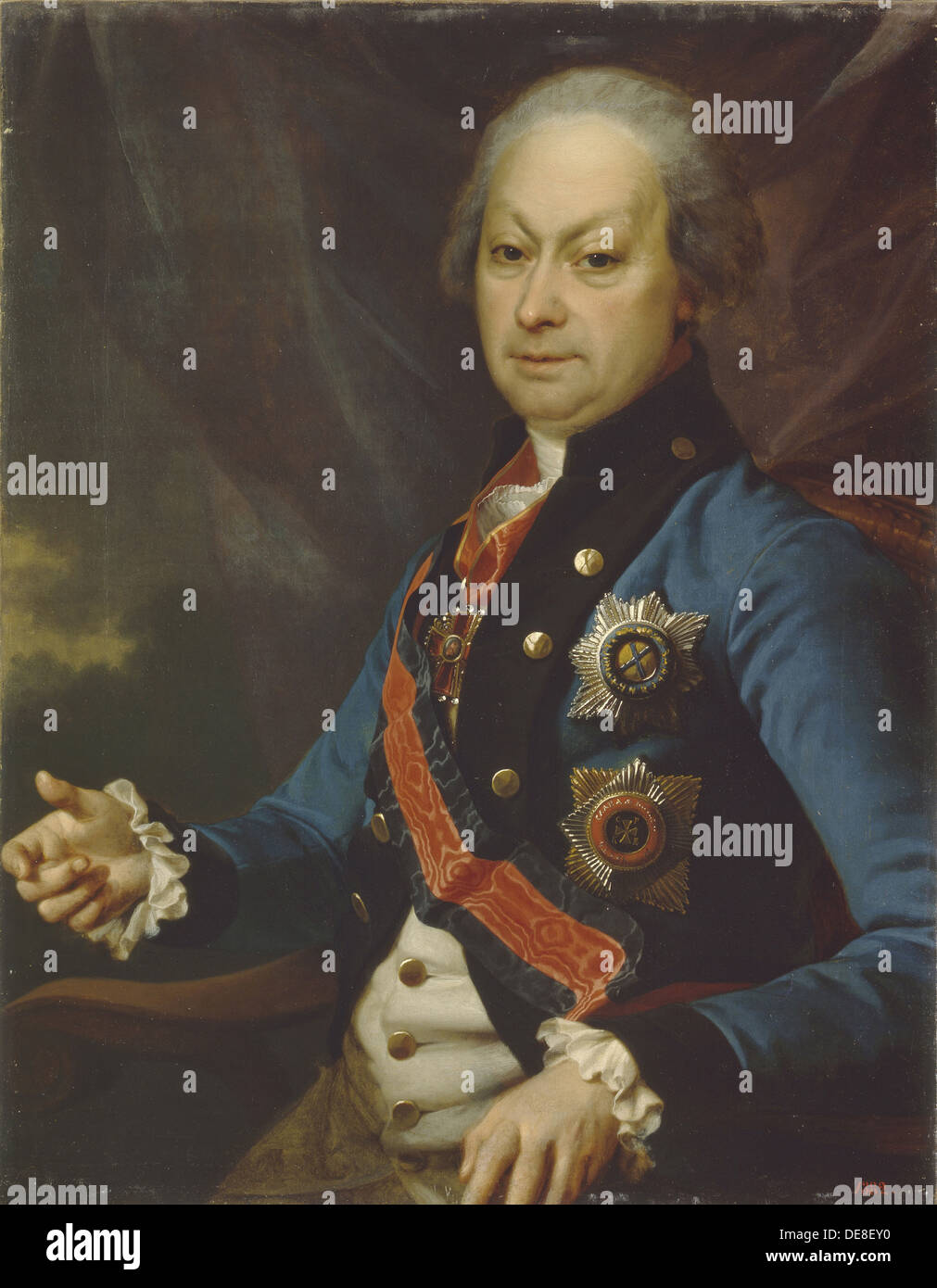 Ritratto di Alexey Melgunov (1722-1788), 1790. Artista: Levitsky, Dmitri Grigorievich (1735-1822) Foto Stock