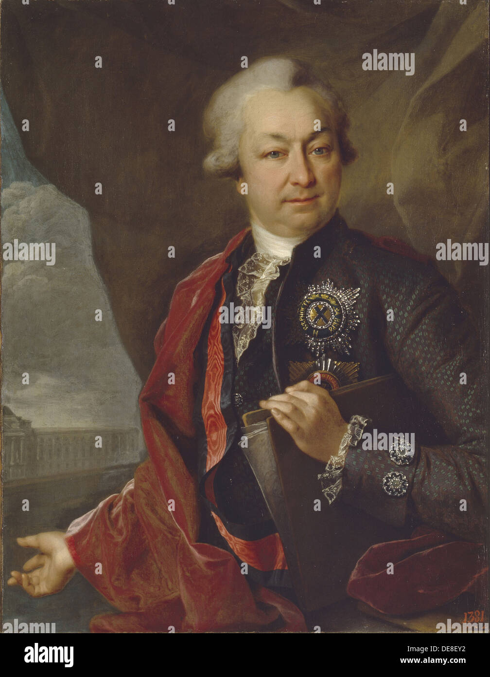 Ritratto del Conte Ivan Ivanovich Shuvalov (1727-1797), 1790. Artista: Levitsky, Dmitri Grigorievich (1735-1822) Foto Stock