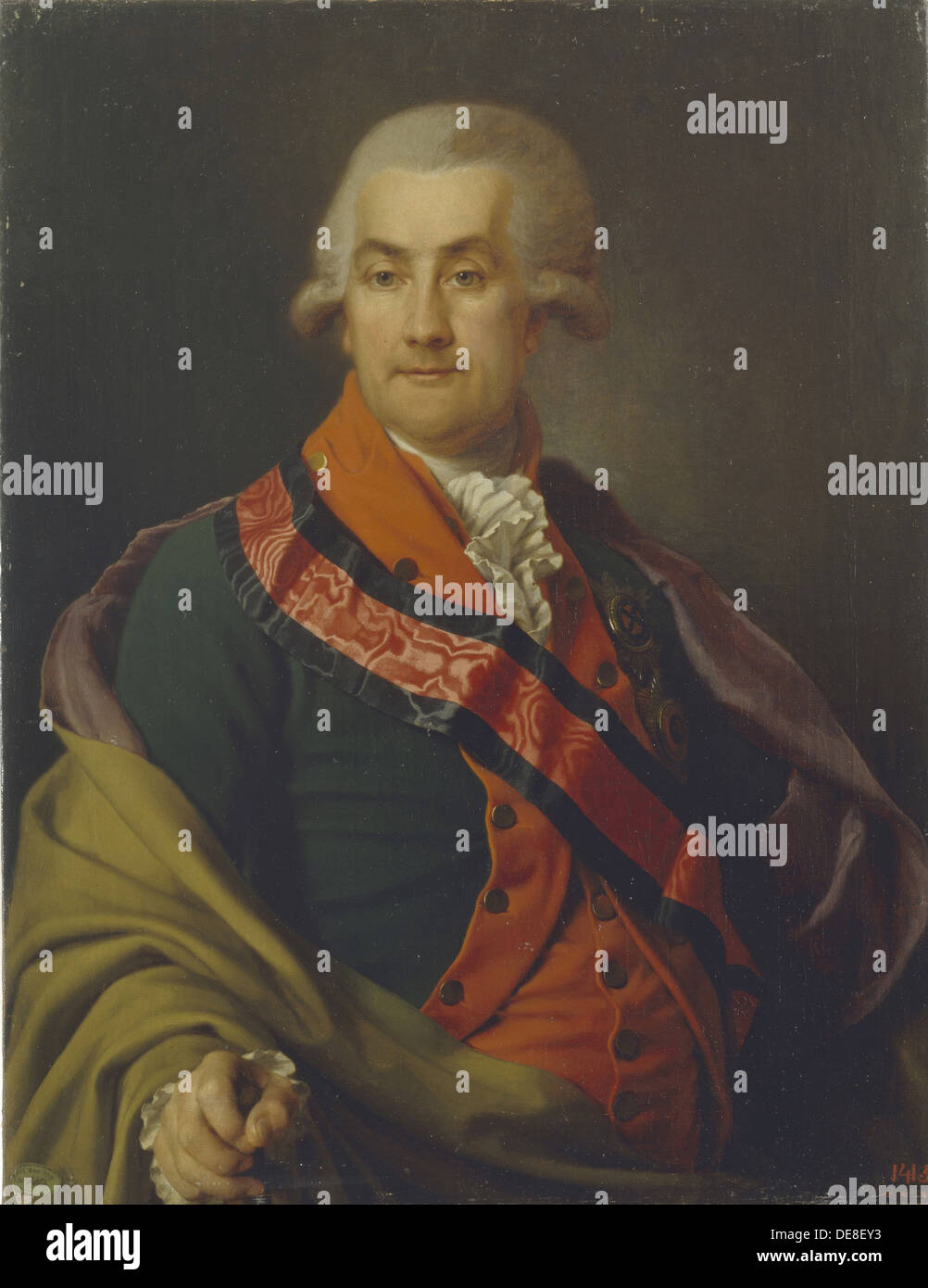 Ritratto del Conte Otto Heinrich Igelström (1737-1817), 1790. Artista: Levitsky, Dmitri Grigorievich (1735-1822) Foto Stock