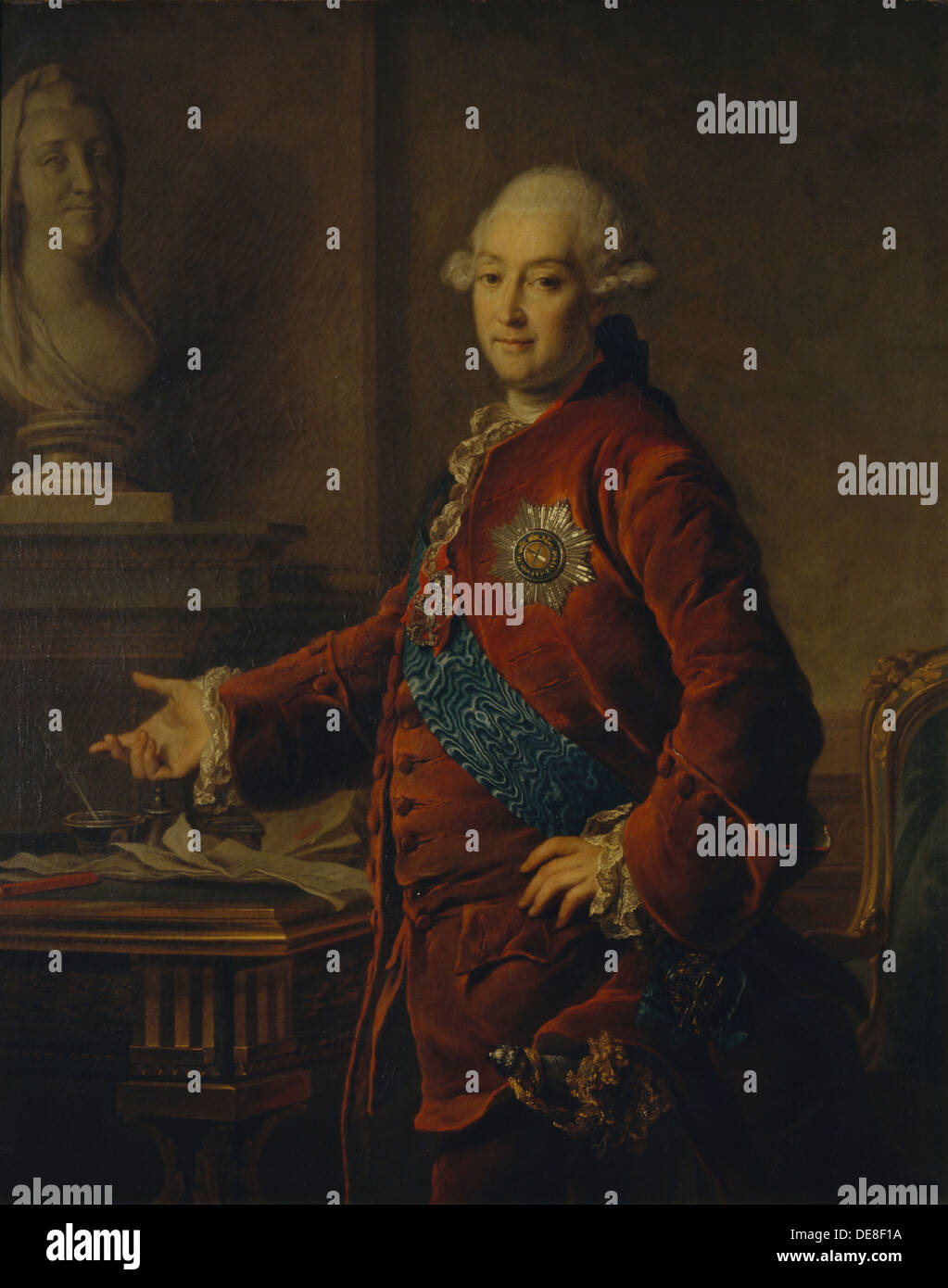 Ritratto di vicecancelliere principe Alexander Golitsyn Mikhaylovich (1723-1807), 1772. Artista: Levitsky, Dmitri Grigorievich (1735-1822) Foto Stock
