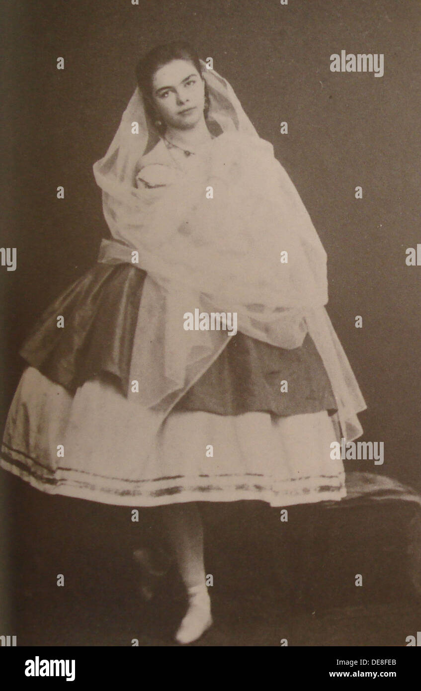 Ballerina Catherine Gavrilovna Chislova, ca 1865. Foto Stock