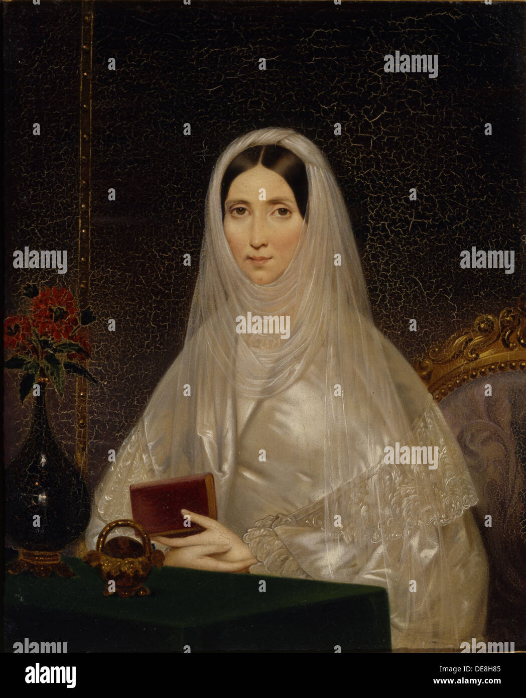 Ritratto della contessa di Tatyana Golitsyna (Potemkina), 1840s. Artista: Neff, Timofei Andreyevich (1805-1876) Foto Stock