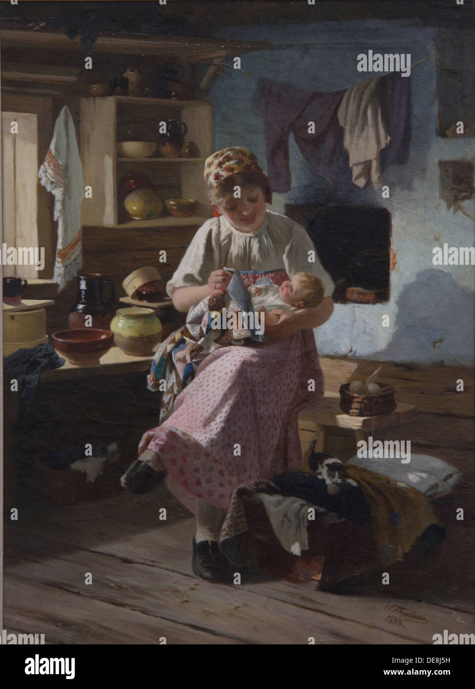 Primogenito di 1888. Artista: Pelevin, Ivan Andreyevich (1840-1917) Foto Stock
