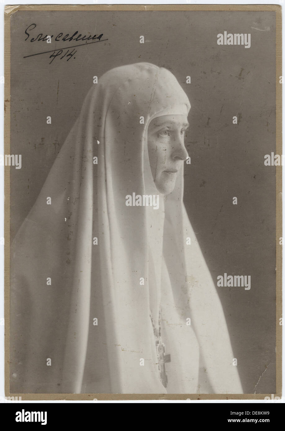 La granduchessa Elizabeth Fyodorovna in abito monastico, 1914. Foto Stock