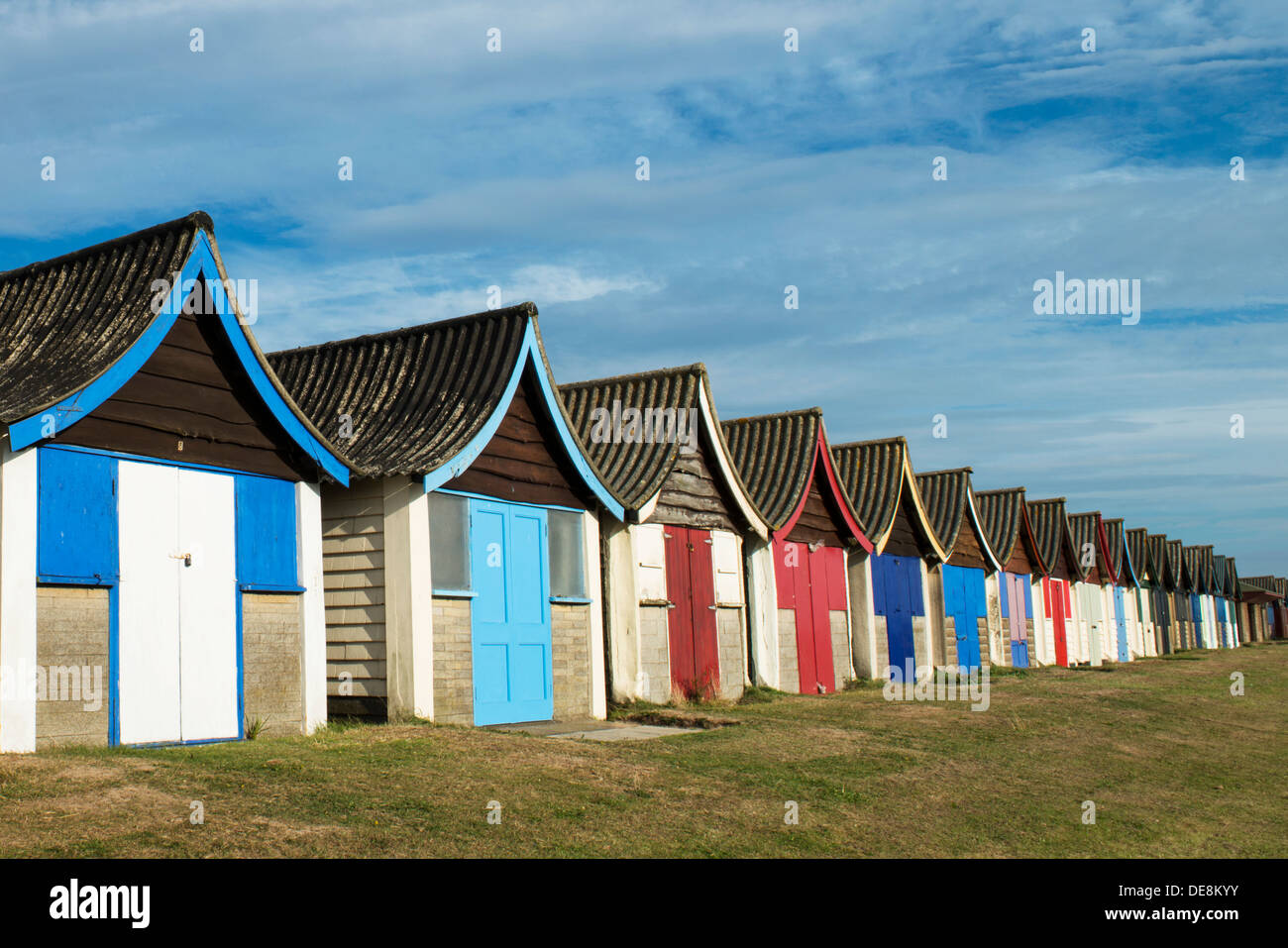 Spiaggia Mablethorpe Capanne Foto Stock