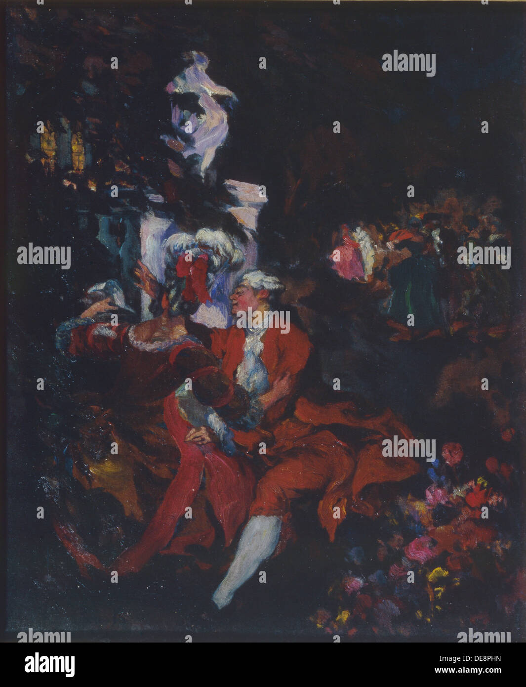 Arlecchini, 1913. Artista: Somov, Konstantin Andreyevich (1869-1939) Foto Stock