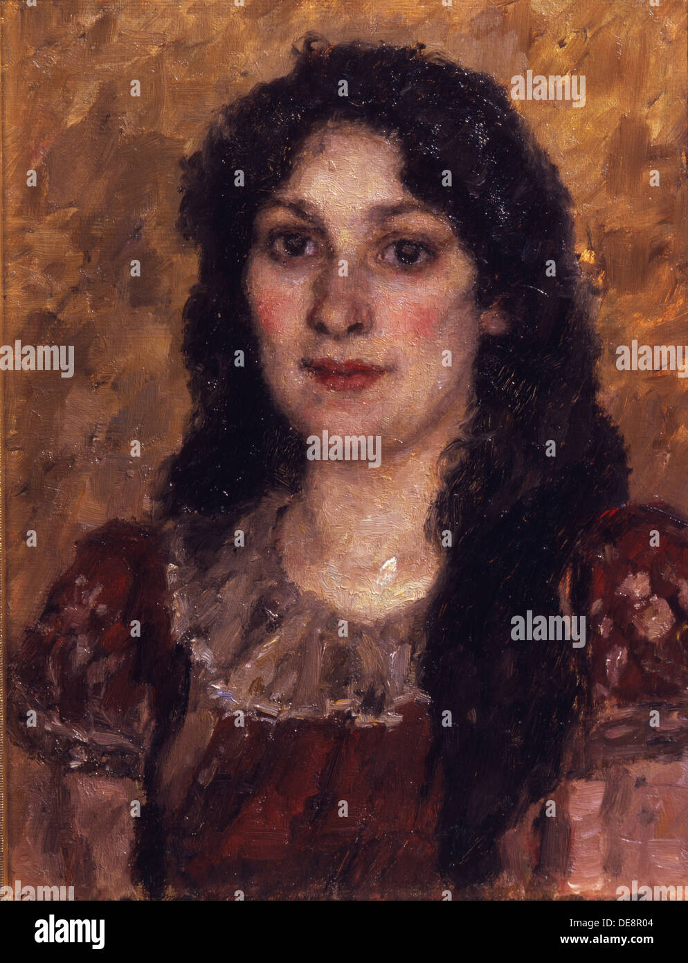 Ritratto dell'artista la moglie, 1888. Artista: Surikov, Vassili Ivanovic (1848-1916) Foto Stock