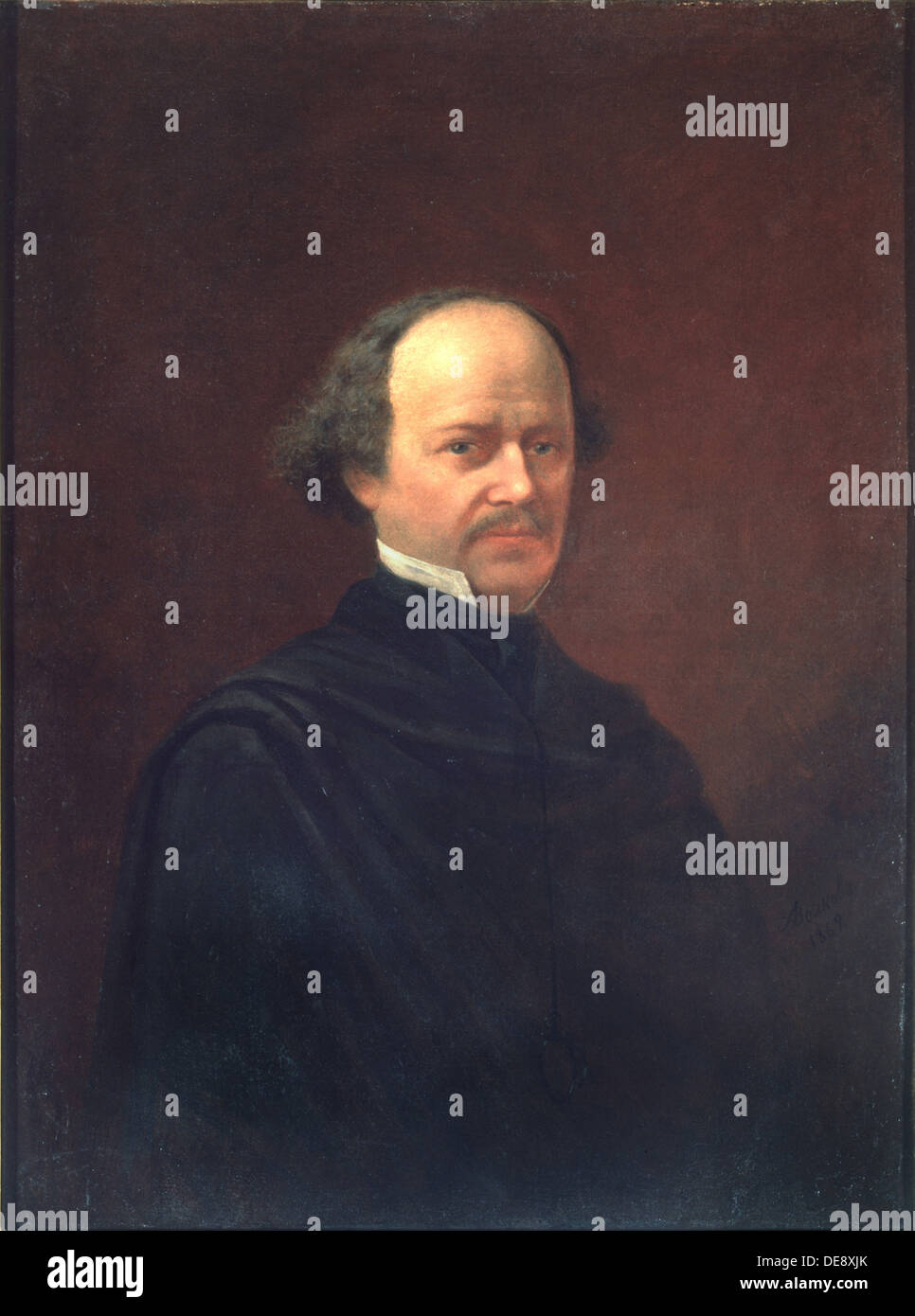 Ritratto del compositore Alexander Dargomyzhsky (1813-1869), 1869. Artista: Volkov, Adrian Markovich (1827-1873) Foto Stock