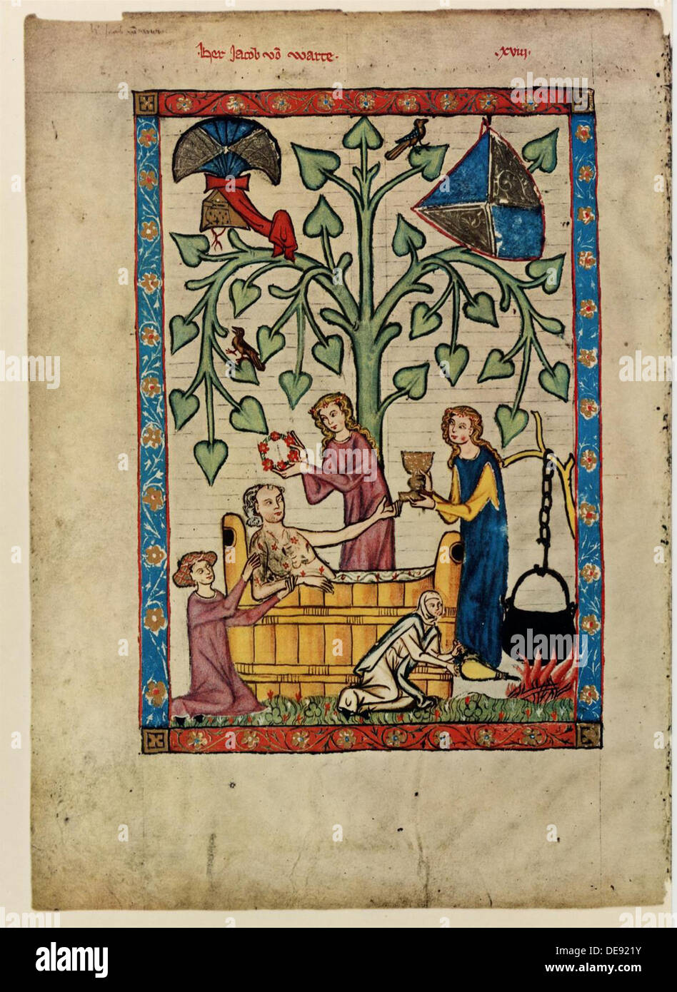 (Dal Codex Manesse), tra 1305 e 1340. Artista: Anonimo Foto Stock