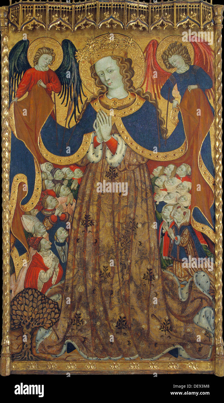 Vergine della Misericordia, ca 1430. Artista: Zaortiga, Bonanat attivo (XV secolo) Foto Stock