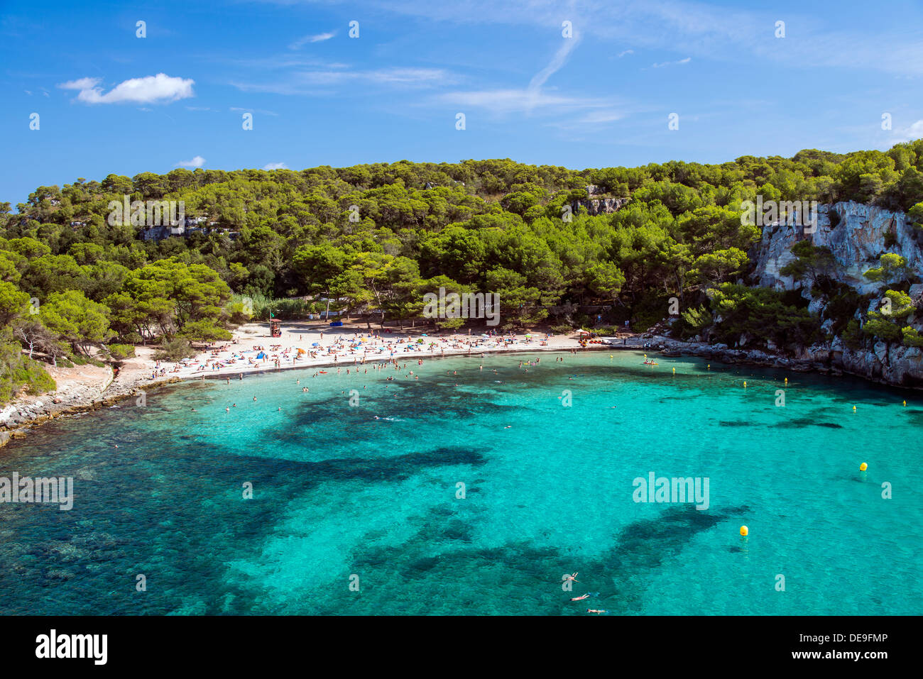 Cala Macarella beach, Minorca o Menorca, isole Baleari, Spagna Foto Stock