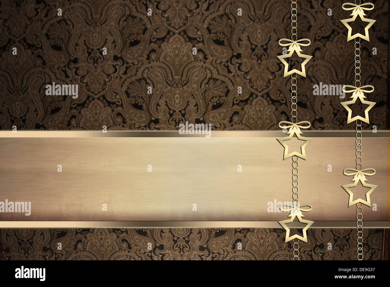 Vintage sfondo di Natale con stelle brillanti Foto Stock