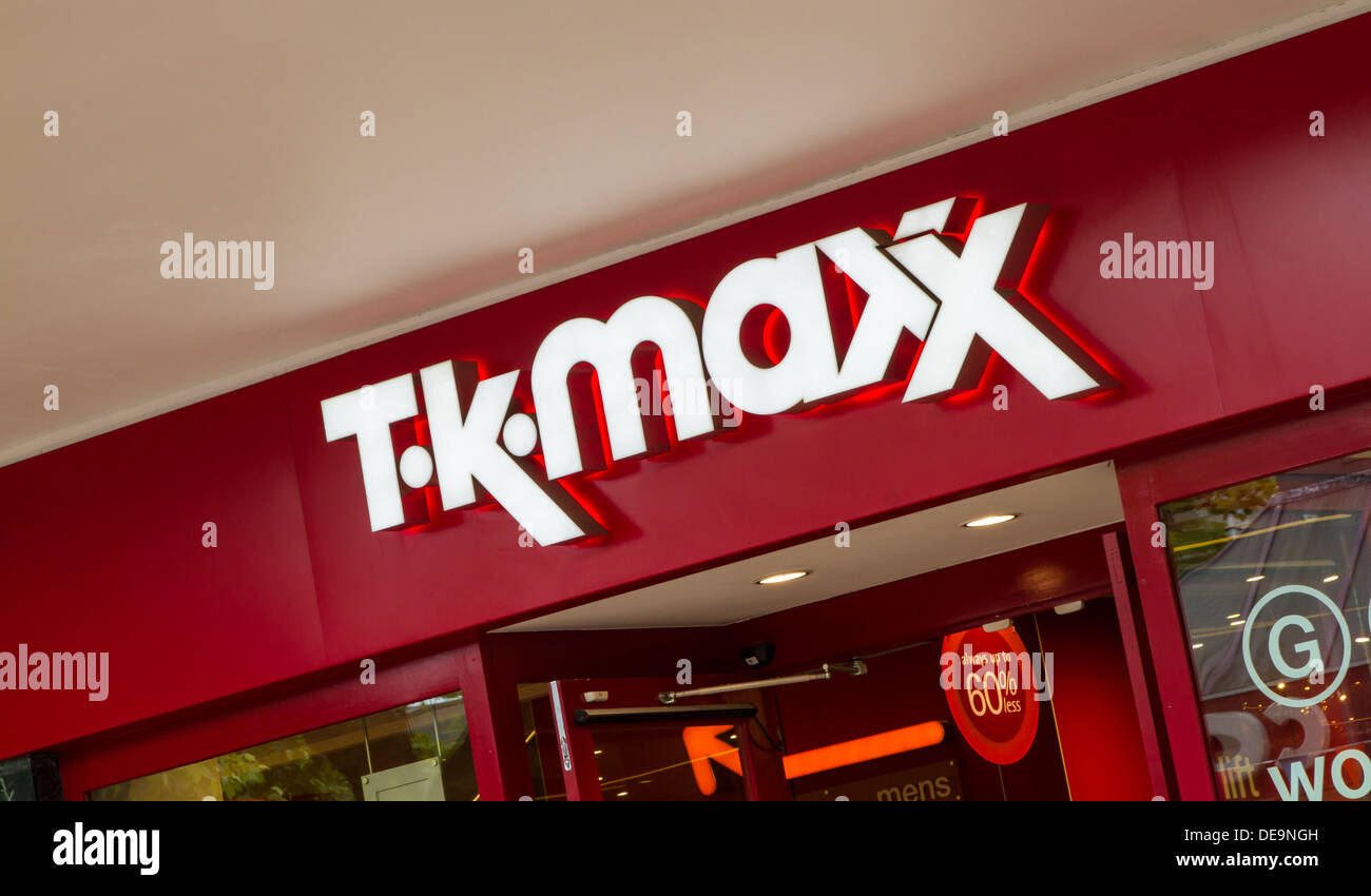 TK maxx segno a Solihull Regno Unito Foto Stock